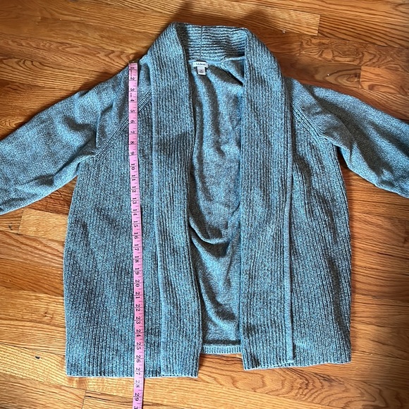 LL Bean Women's Size 3X Green Cardigan Open Front Oversized Heavy Knit - Picture 9 of 10